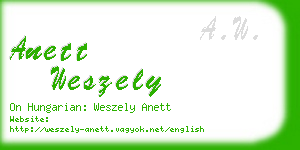 anett weszely business card
